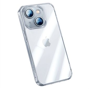 BENKS Schokbestendige hoes voor iPhone 14 Plus Kristalheldere telefoonhoes Anti-drop Soft TPU + glazen achterkant van de telefoon