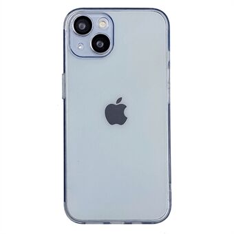 Voor iPhone 14 Plus ultradunne telefoonhoes Zachte TPU mobiele telefoon achterkant met cameralensfilm van gehard glas