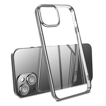 X-LEVEL voor iPhone 14 Plus Galvaniseren Schokbestendige pc-telefoonhoes Transparante achterkant