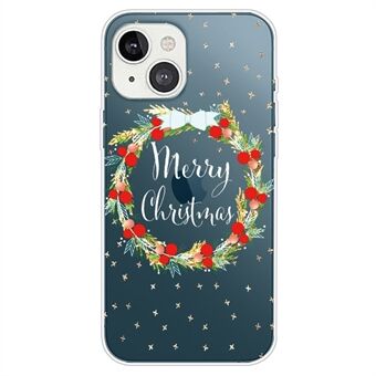 Voor iPhone 14 Plus Christmas Pattern Printing Case Soft TPU Shockproof Drop Protection Phone Cover