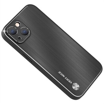 Voor iPhone 14 Plus Soft TPU harde aluminium mobiele telefoonhoes schokbestendig geborsteld ontwerp telefoonhoes