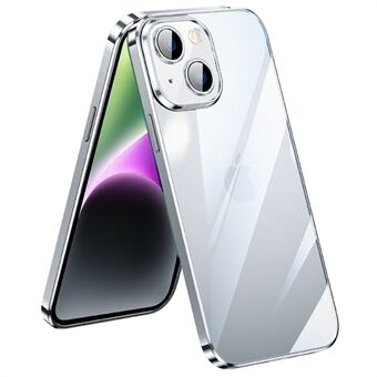 SULADA Shield Eye-serie voor iPhone 14 Plus Transparant PC Galvaniseren TPU-frame Telefoonhoes Volledige cameralensbescherming Valgeteste hoes