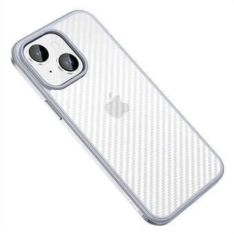 SULADA Luxe Serie Voor iPhone 14 Plus Koolstofvezel Textuur Beschermhoes Metalen Frame Ontwerp TPU Telefoon Anti- Scratch Case