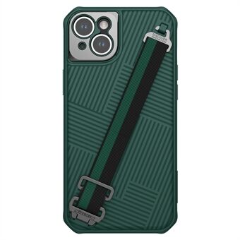 NILLKIN Magnetisch telefoonhoesje voor iPhone 14 Plus Compatibel met MagSafe, Grip Strap Design Hard PC Zachte TPU Hybride beschermhoes