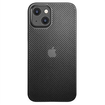 Bump Proof PP-telefoonhoes voor iPhone 14 Plus, ultradunne warmteafvoer ademende mesh-achterkant met holle gaten