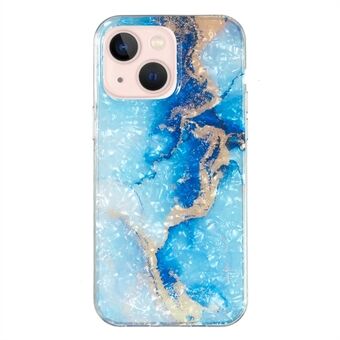 IMD Marble Flower TPU Case voor iPhone 14 Plus Beschermhoes Shell Pattern Slim Phone Cover