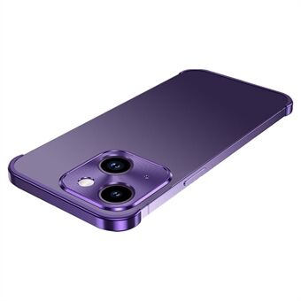 Voor iPhone 14 Plus Frameloze Bumper Mobiele Telefoon Cover Aluminium Glas Lensbeschermer Telefoon Shell Case