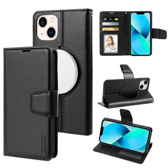 HANMAN Mini-serie portemonnee-telefoonhoesje voor iPhone 14 Plus , Stand PU-leren hoes compatibel met MagSafe
