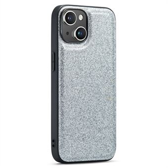 DG.MING Glitter Leren+PC+TPU Schokbestendige Telefoonhoes voor iPhone 14 Plus
