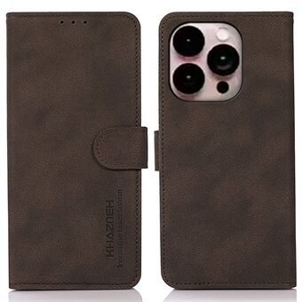 KHAZNEH Voor iPhone 14 Pro Max 6.7 inch Getextureerde PU Lederen Portemonnee Telefoon Case Stand Feature Full Body Beschermhoes: