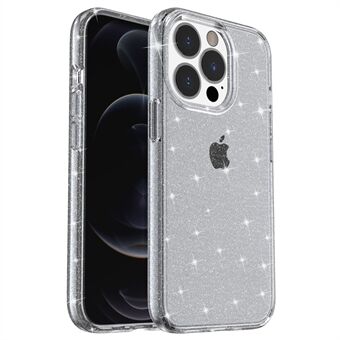Voor iPhone 14 Pro Max 6.7 inch Glittery Poeder Soft TPU + Hard PC Phone Case Drop-proof Cover