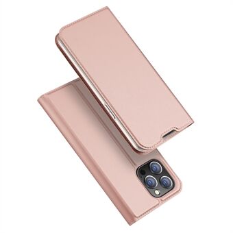DUX DUCIS Skin Pro Serie voor iPhone 14 Pro Max 6.7 inch Anti- Scratch PU Leather Case Filio Flip Telefoon Cover met Kaarthouder Stand