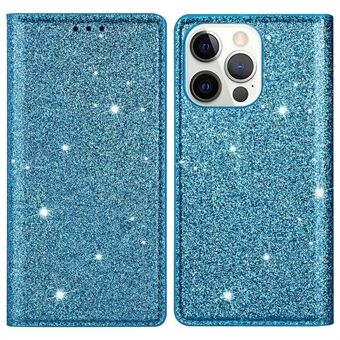 Voor iPhone 14 Pro Max 6.7 inch Glitter Pailletten Volledige Bescherming Stand Kaarthouder PU Lederen Beschermende Telefoon Case Cover: