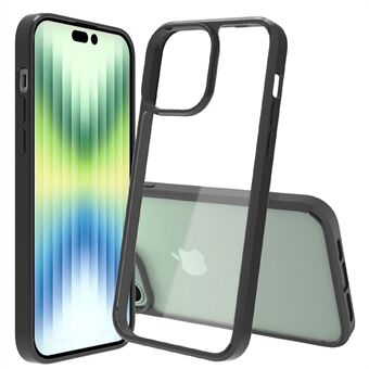 Voor iPhone 14 Pro Max 6.7 inch Anti- Scratch Beschermende Telefoon Case Hard Acryl Achterkant + Soft TPU Frame Cover: