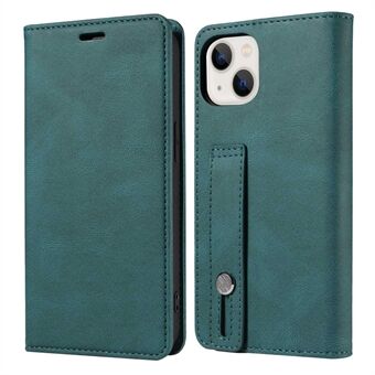 Voor iPhone 14 Pro Max 6.7 inch Drop-proof Telefoon Case Anti- Scratch Magnetische PU Lederen Flip Wallet Cover Stand met Polsbandje