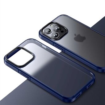 Voor iPhone 14 Pro Max 6.7 inch Matte Series PC + TPU Hybrid Phone Case Anti-vingerafdruk Drop-proof Cover