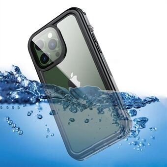 Waterdicht Telefoonhoesje Voor iPhone 14 Pro Max 6.7 inch, Transparant Gevoelig Touch PC + Neopreen Beschermende Anti- Scratch Achterkant