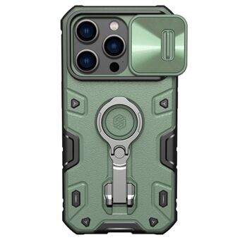 NILLKIN voor iPhone 14 Pro Max CamShield Armor Pro Magnetische Telefoon Case Ring Houder Achterkant Kickstand Ondersteuning Draadloos opladen