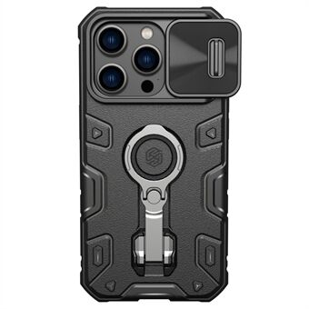 NILLKIN CamShield Armor Pro -standaardhoes voor iPhone 14 Pro Max, bandentextuur Valbestendige pc + TPU-telefoonhoes met schuiflensbescherming