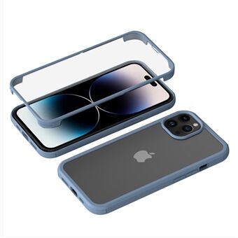 Voor iPhone 14 Pro Max Dubbelzijdige bescherming van gehard glas + TPU-telefoonbeschermhoes Anti-drop schokbestendige hoes