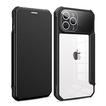 Voor iPhone 14 Pro Max Zakelijke Stijl Magnetische Auto-closing Kaarthouder Telefoon Case PU Leer + TPU + PC Stand Anti-drop Cover