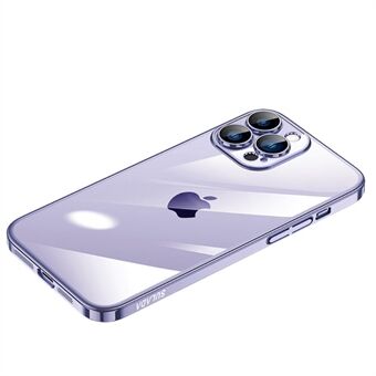 SULADA JINGJIA Serie voor iPhone 14 Pro Max Gehard Glas Camera Lens Bescherming Telefoon Case Hard PC Galvaniseren Frame Shockproof Clear Cover