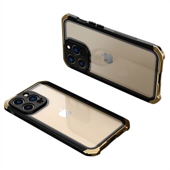 ELEMENT BOX Voor iPhone 14 Pro Max Metalen Frame 3 Stuk Ontwerp Hybride Mobiele Telefoon Case Gehard Glas Paneel Dropproof Mobiele Cover