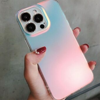 Kleurrijk laser telefoonhoesje voor iPhone 14 Pro Max, TPU + acryl schokbestendige mobiele telefoon achterkant