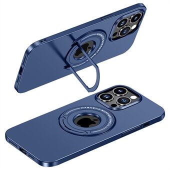 Voor iPhone 14 Pro Max standaard magnetische telefoonhoes metalen smartphonehoes compatibel met MagSafe