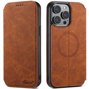SUTENI J06 Voor iPhone 14 Pro Max Wallet Case PU Leather Phone Stand Cover Compatibel met MagSafe