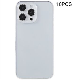 10 stuks watermerkvrij TPU-hoesje voor iPhone 14 Pro Max, 0,8 mm ultradunne transparante telefoonhoes