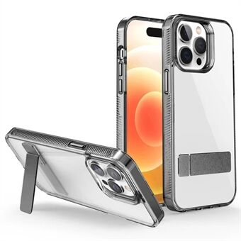Stijl G voor iPhone 14 Pro Max TPU + acryl telefoonhoes Transparante telefoonhoes met standaard