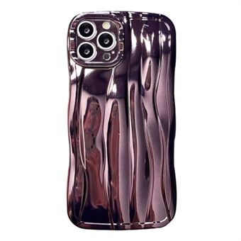 Voor iPhone 14 Pro Max Electroplating Wave Texture Soft TPU Cover Mobiele telefoonhoes