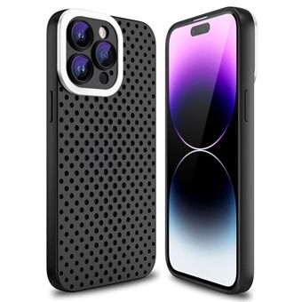 Voor iPhone 14 Pro Max Warmteafvoer Skin-touch TPU Case Hollow Hole Phone Cover