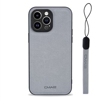 CMAI2 Voor iPhone 14 Pro Max Schokbestendig Telefoonhoesje Scratch PU+PC+TPU Telefoonhoes met Polsband