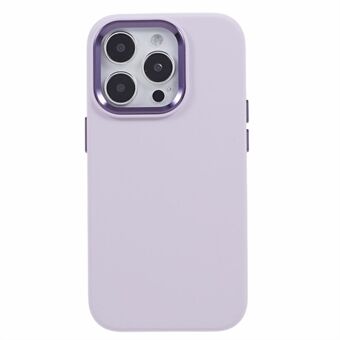 Mobiele telefoonhoes voor iPhone 14 Pro Max Aluminium cameraframe Vloeibare siliconen + pc-telefoonhoes