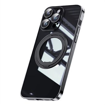 Voor iPhone 14 Pro Max Compatibel met MagSafe telefoonhoesje TPU+acryl+zinklegering standaard transparante hoes