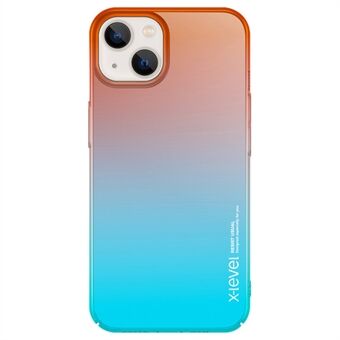 X-LEVEL Voor iPhone 15 Kleurrijke Serie Harde PC Hoes Kleur Splicing Achterkant Beschermhoes voor Telefoon