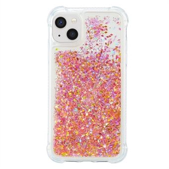 Voor de iPhone 15 is er een Quicksand Glitter Sequins Telefoonhoesje beschikbaar. Deze hoes is gemaakt van TPU materiaal en biedt bescherming tegen vallen en stoten.