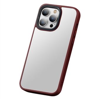Huid-Touch Mat Telefoonhoesje voor iPhone 15 Slanke PC+TPU Telefoonhoes Metalen Lens Frame Schokbestendige Hoes