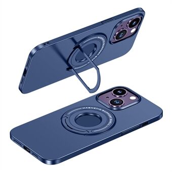 Matte PC Telefoonhoesje voor iPhone 15, Met Electroplating, Kickstand, Anti-vingerafdrukhoesje, Compatibel met MagSafe.