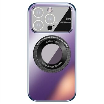 VOERO Compatibel met MagSafe Telefoonhoesje voor iPhone 15 AG Nano Frosted Logo Bekijk PC-hoesje met glazen lensfolie