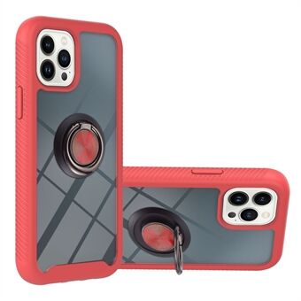 YB PC-serie-5 voor iPhone 15 Pro Ring Kickstand Telefoonhoesje PC+TPU Anti-val Cover