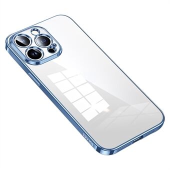 SULADA voor iPhone 15 Pro TPU achterkant Electroplating Rechte Rand Transparante Telefoonhoes