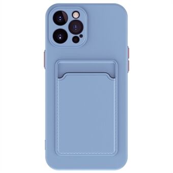 Pure Color Telefoonhoesje voor iPhone 15 Pro Anti-Kras Zachte TPU Telefoonhoesje met Kaarthouder.