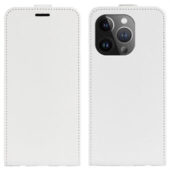 Telefoonhoesje voor iPhone 15 Pro Max, Drop Protection Verticale Flip PU Leren Hoesje met Kaartsleuf