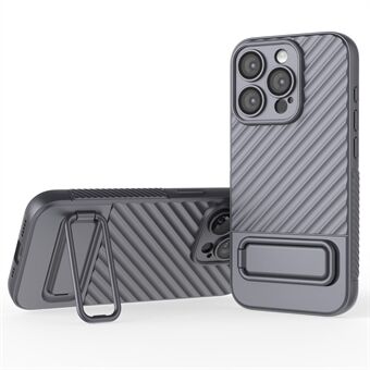 Voor iPhone 15 Pro Max Anti-kras hoesje voor mobiele telefoon met Skin-touch Kickstand Soft TPU Case.
