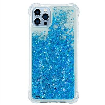 Voor iPhone 15 Pro Max Quicksand Glitter Telefoonhoesje Met Versterkte Hoeken TPU Beschermhoes