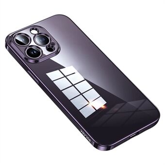 SULADA Voor iPhone 15 Pro Max Krasbestendige Elektroplating Rechte Rand Transparante Telefoonhoes TPU Cover
