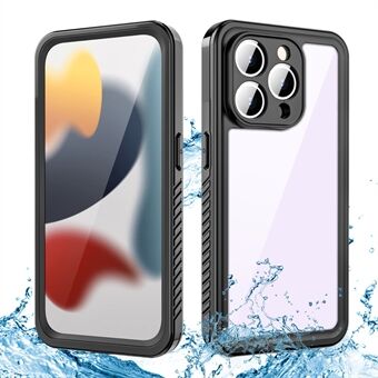REDPEPPER FS-serie voor de iPhone 15 Pro Max IP68 waterdichte mobiele telefoonhoes met transparante achterkant en onderwater duikhoes.